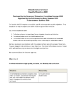 Equality Objectives 2022–2026