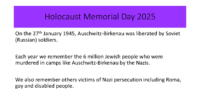 Year 8 Holocaust Memorial Day Assembly