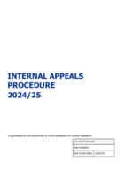 Internal Appeals Procedure 2024-25