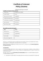 Conflicts of Interest Policy (Exams)