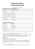 Malpractice Policy (Exams & Assessments)
