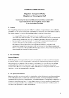 Allegations Against Staff Policy