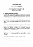 Admission Policy 2027-2028