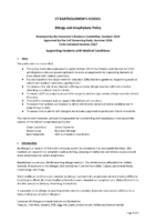 Allergy and Anaphylaxis Policy