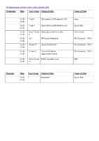 Sports Activity Time Clubs (Autumn 2026)